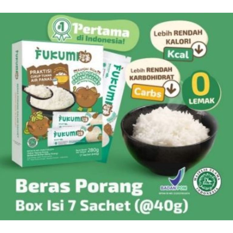

✔FREE ONGKIR✅ Fukumi Beras Porang Box Sachet 280gr isi 7 Sachet