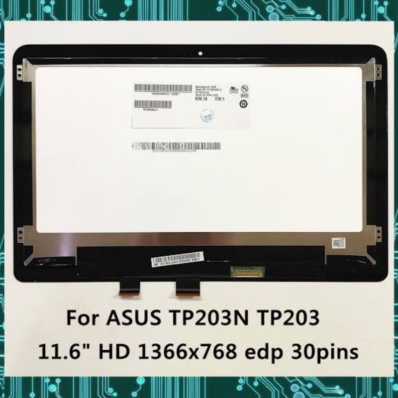 Lcd led asus tp203 tp203n tp203nah tp203mah touchscreen front bezel
