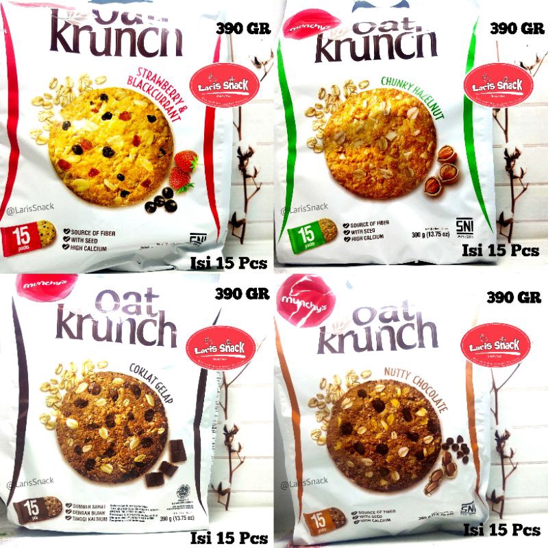 

12.12 HARGA GROSIR Oat Krunch Strawberry/Hazelnut/Nutty Coklat/Dark Chocolate 390gr (Isi 15 pcs) !!