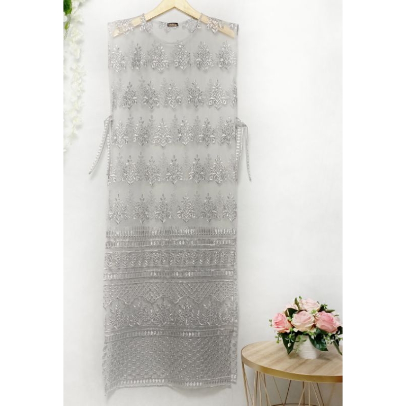 DISKON OUTER ROMPI TILE / BROKAT PREMIUM OUTER LONG VEST ETNIK