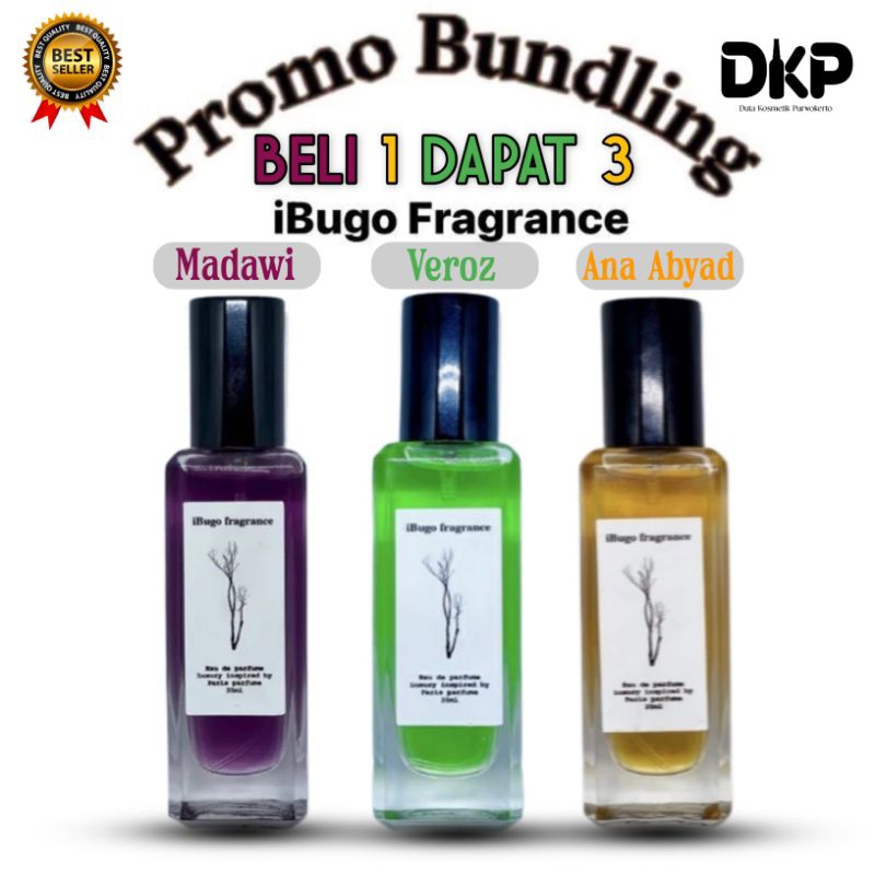 BELI 1 DAPAT 3 iBugo Luxury Parfum Madawi Veroz Ana Abyad Eau de Perfume Wangi Tahan Lama Parfume Un