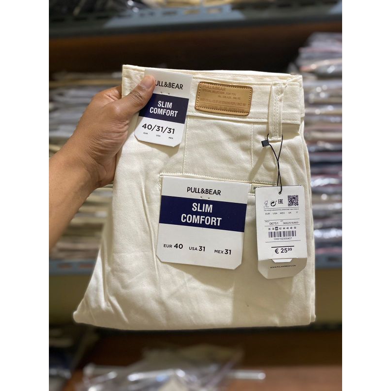 celana panjang pria slimfit pull and bear