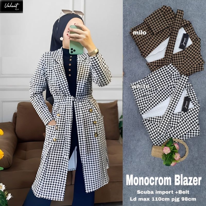 Blazer wanita series motif anggun premium by valent LD 100-110 kekinian