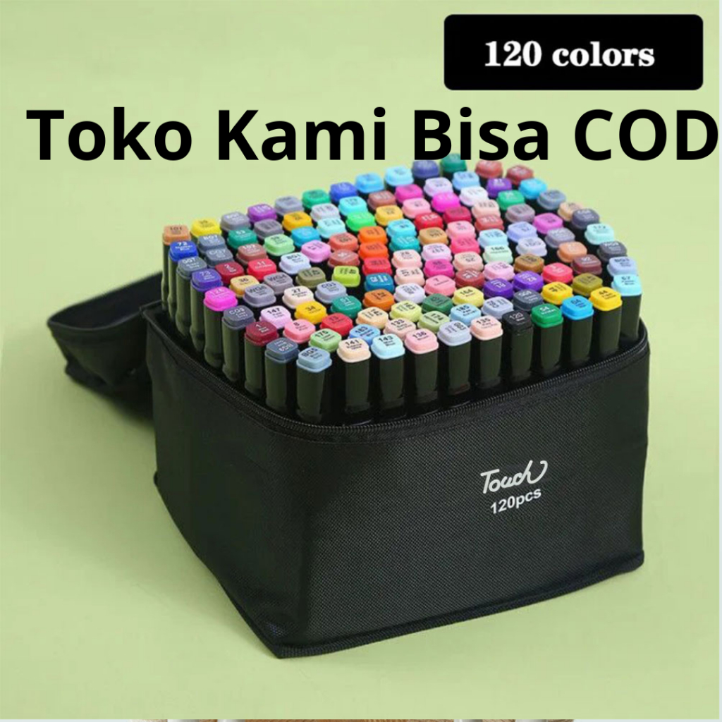 

Spidol Dual Side Fine Art Brush Art Marker Set 120 Warna