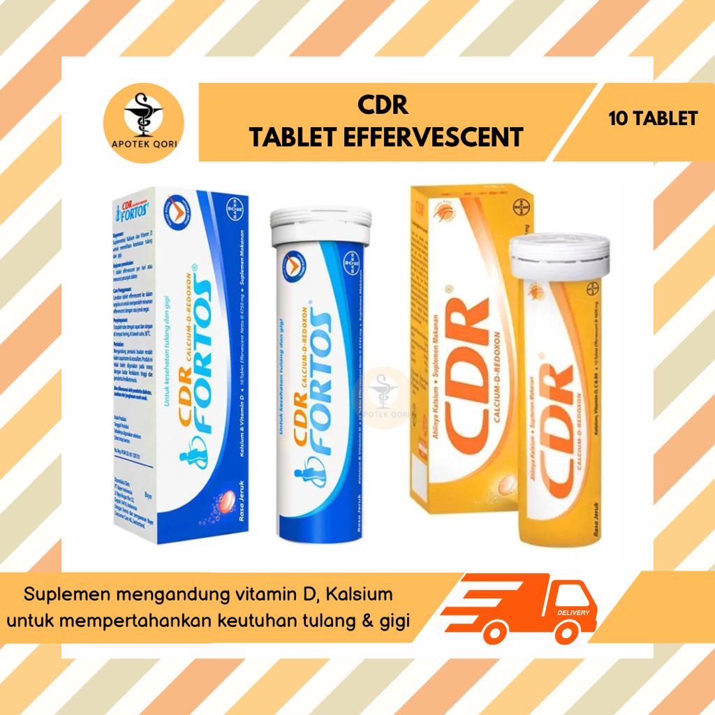 CDR FORTOS/CDR TABLET EFFERVESCENT/KALSIUM/TULANG DAN GIGI