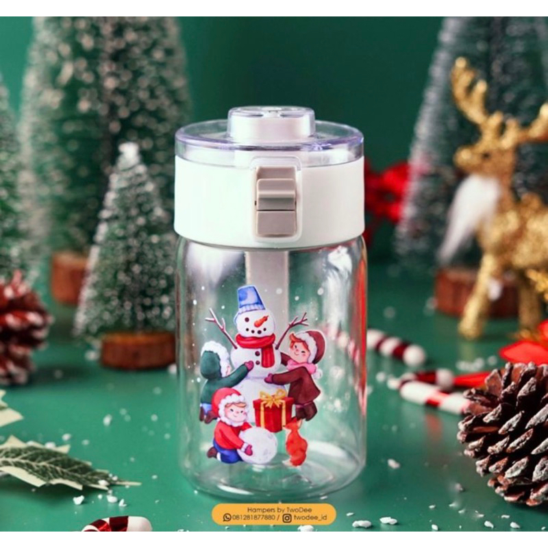 Tumbler Jar Kaca Botol Minum print UV custom