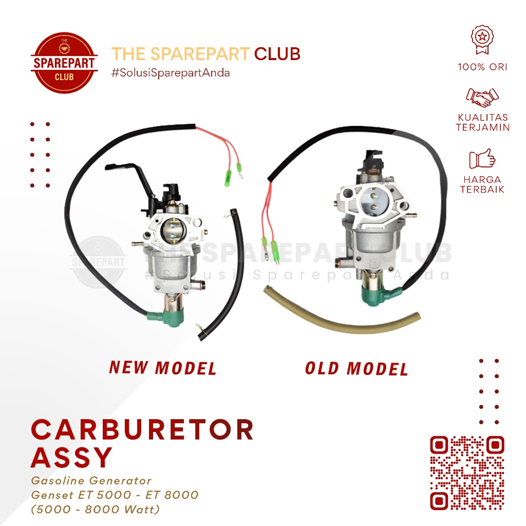 Karburator Kabulator Karbu Mesin Genset ET 5000-8000W GX390 Carburetor Assy Old New