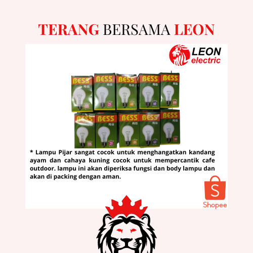 Bess Lampu Pijar Lampu Ayam 75 Watt