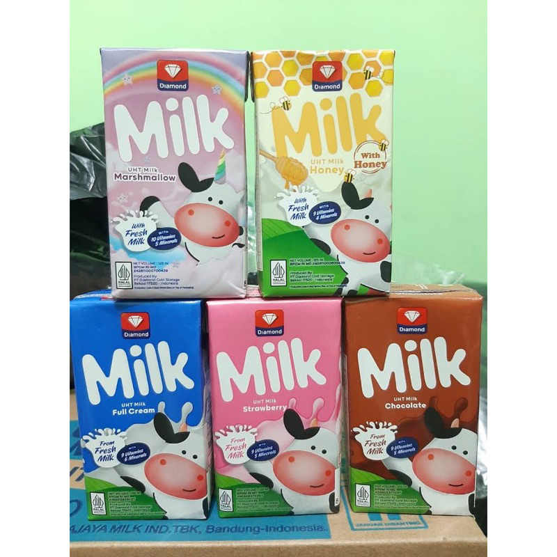 

BISA MIX 2 RASA Susu UHT Diamond Kemasan 125 ml isi 40 pcs | susu anak | snack ultah | susu stroberi | susu segar | susu honey marshamallow