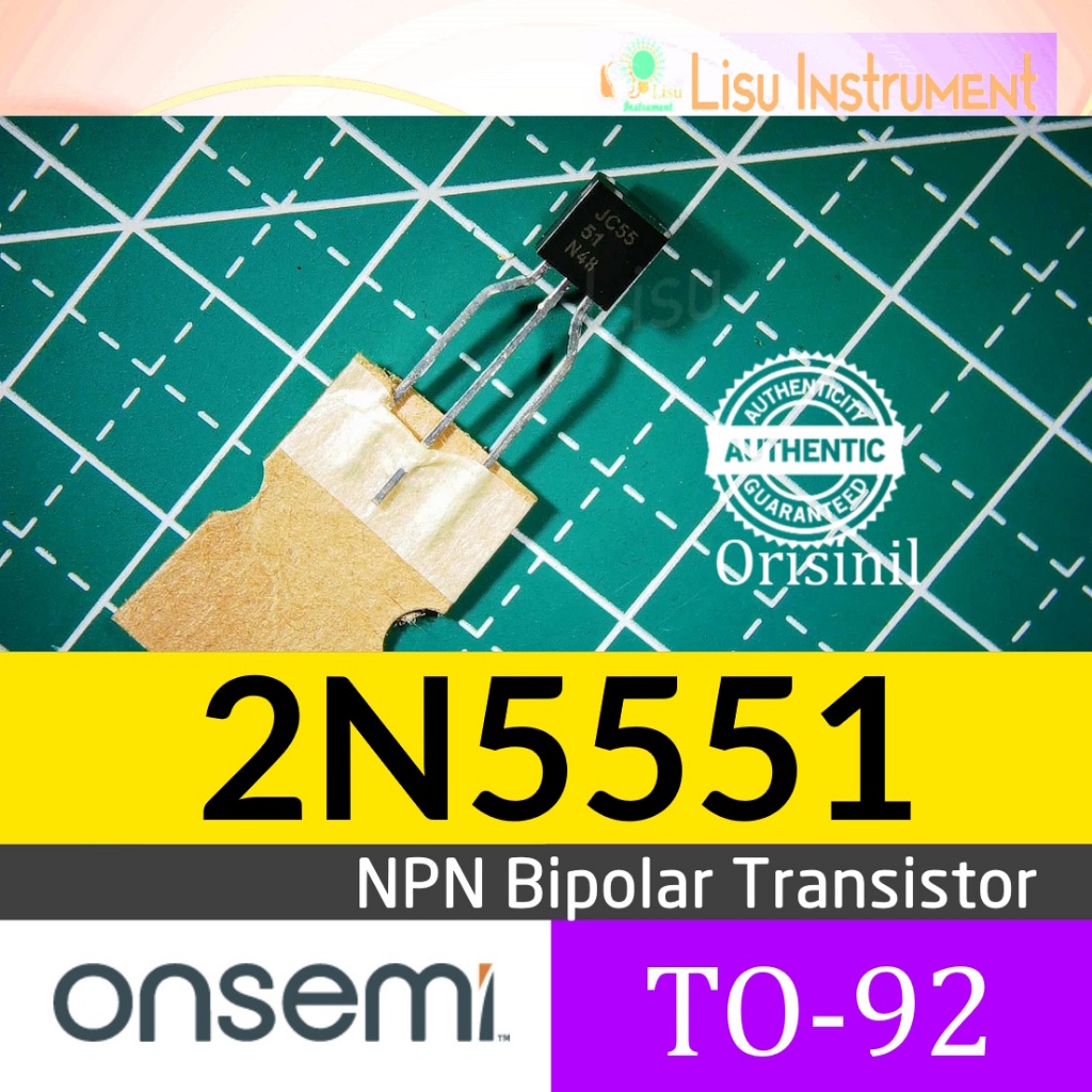 2N5551T 160V 600mA NPN Bipolar Transistor 5551 2N5551 TO-92-3 onsemi ORIGINAL