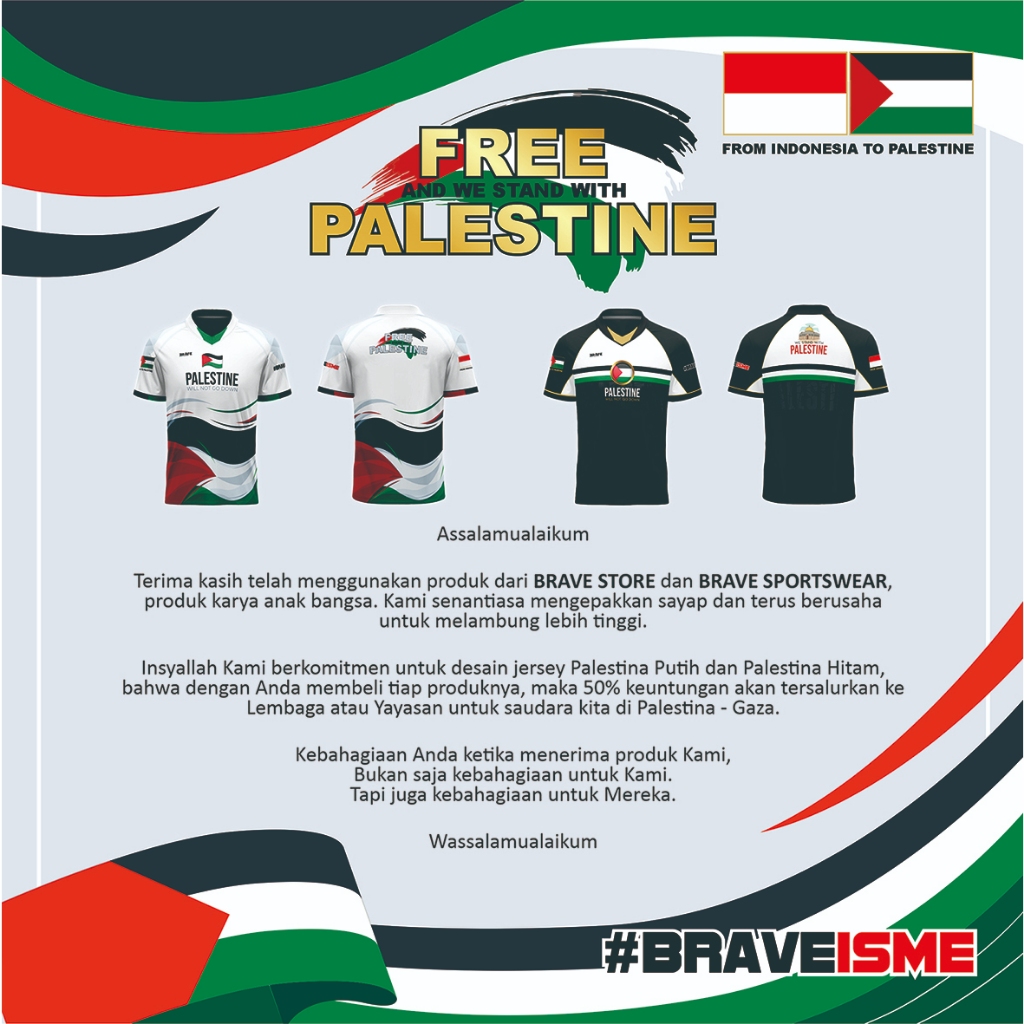 Jersey Palestine Premium Lengan Panjang