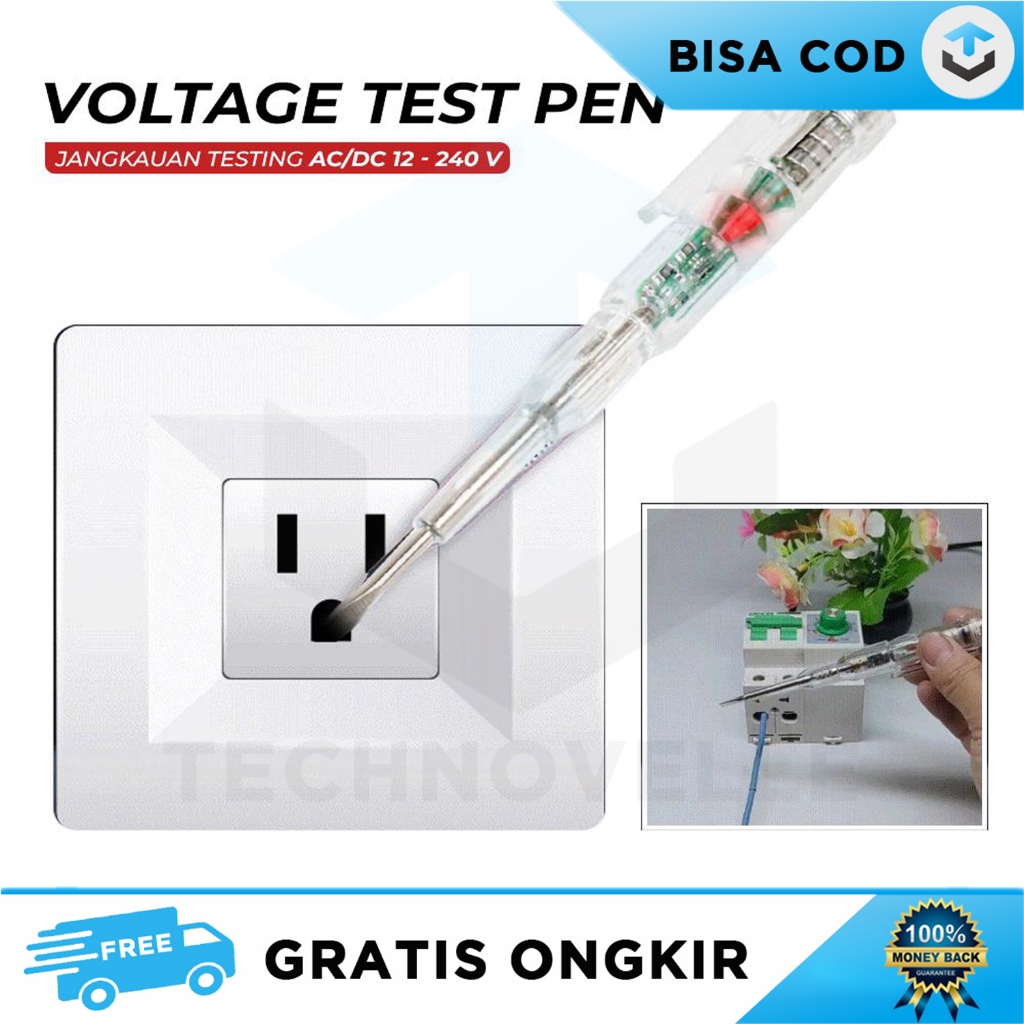 OBENG TESPEN MINUS PENDETEKSI TEGANGAN ALIRAN ARUS LISTRIK 240V MQ912