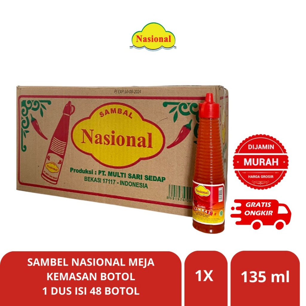 

RASA - Saos Sambal Nasional Botol / Saos Pedas 135 ML (48 Botol)