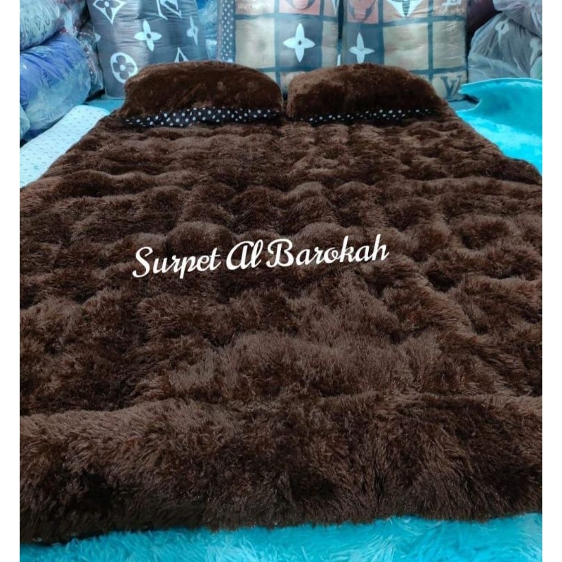 KASUR BULU ALBAROKAH / KASUR GENDER BULU /KASUR BULU LEMBUT DAN 2 BANTAL