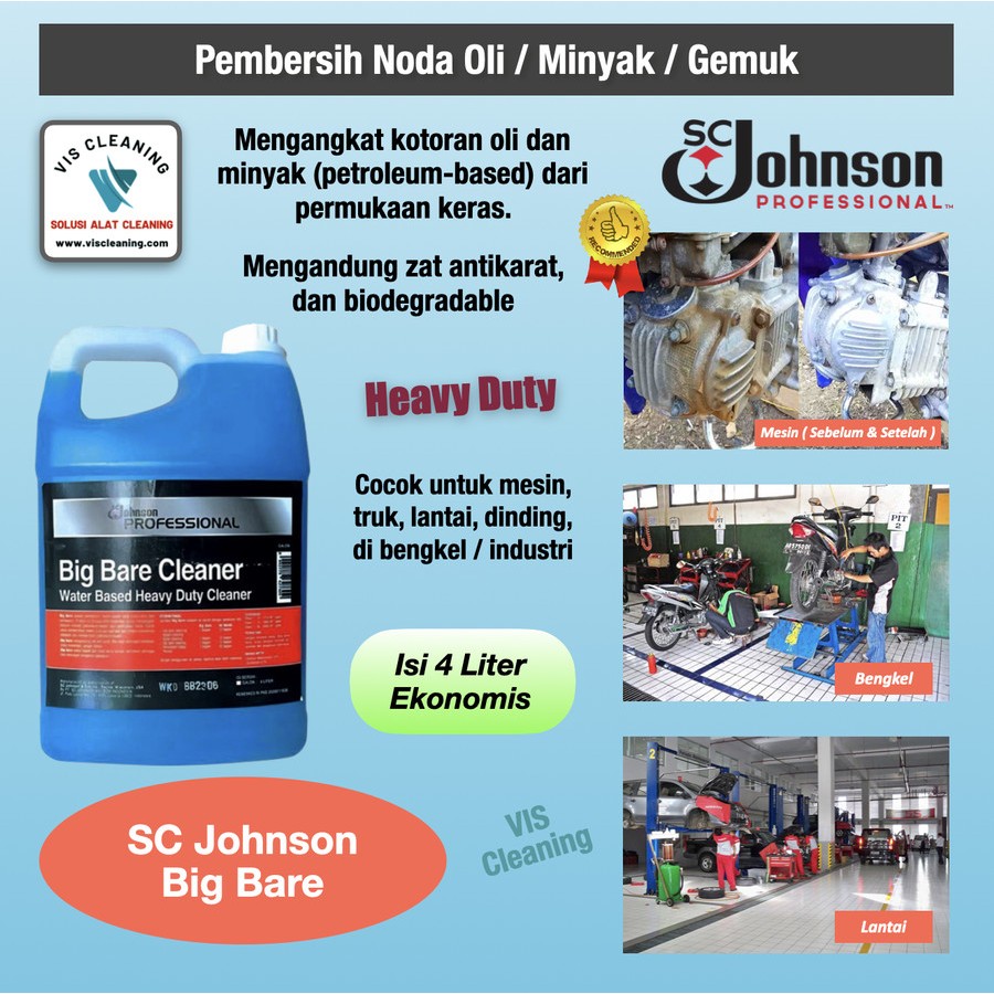 SC Johnson Big Bare Pembersih Noda Oli & Minyak pada Mesin, Lantai dll