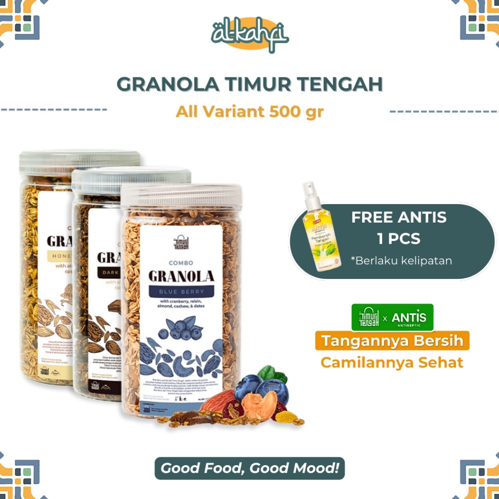 

✳Ready⁎ Granola Timur Tengah 500gr Almond Mete | Sereal Oatmeal Diet Sehat N43