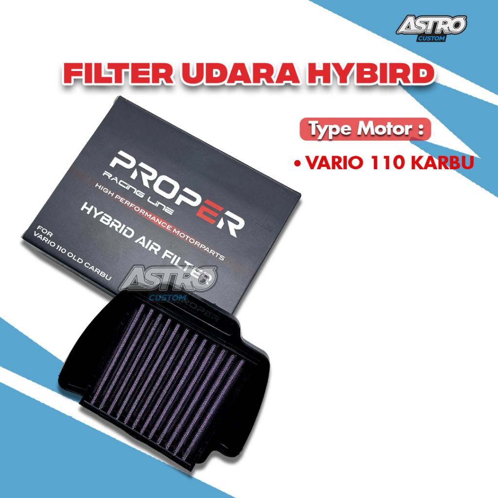 Filter Udara Proper Racing Line Vario 110 Karbu PCX ADV Aerox Nmax Lexi Hybrid Saringan Udara Motor