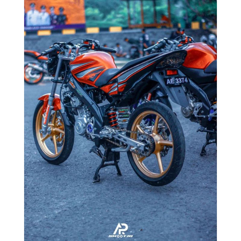 striping sticker lis decal standar ori yamaha vixion lama vixion old 2012 merah