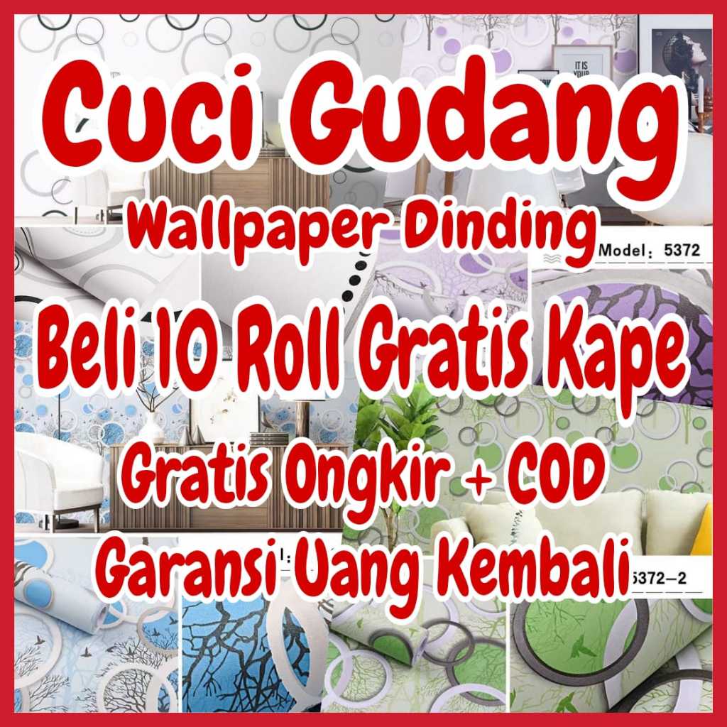 Wallpaper dinding kamar tidur wallpaper dapur wallpaper dinding 3d MOTIF CAKRA HITAM PUTIH GOLD COKL