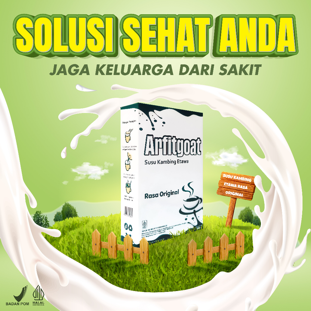 

Susu Arfitgoat Original Kambing Etawa Bubuk Atasi Nyeri Sendi Dan Asam Urat BPOM HALAL
