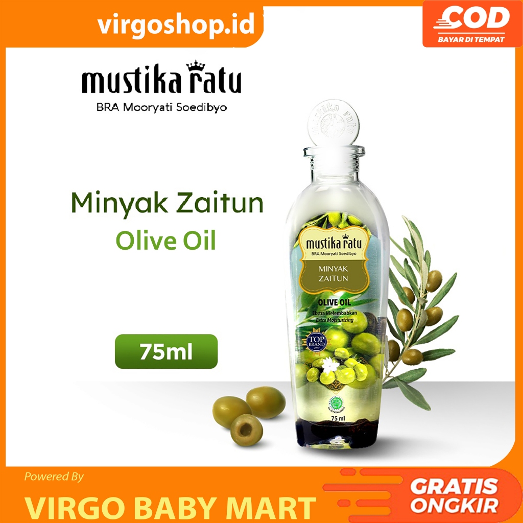 Minyak Zaitun Mustika Ratu Olive Oil Untuk Melembabkan Kulit Tubuh & Wajah 75ml