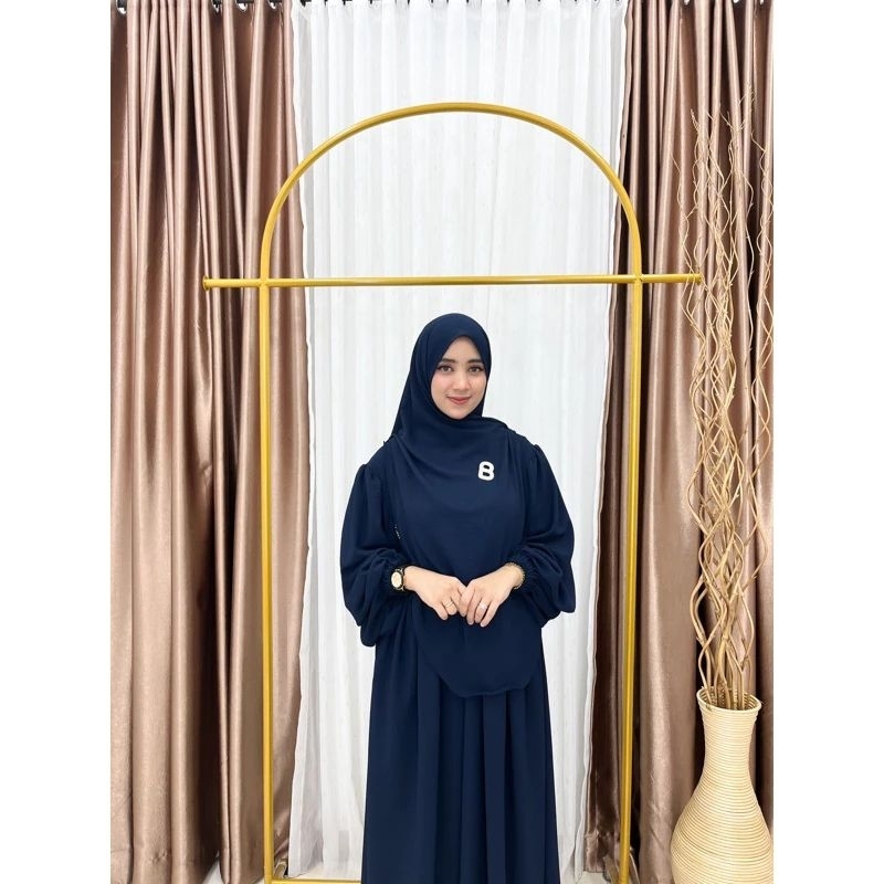 GAMIS CRINKLE SET HIJAB KEKINIAN VIRAL TERBARU-7