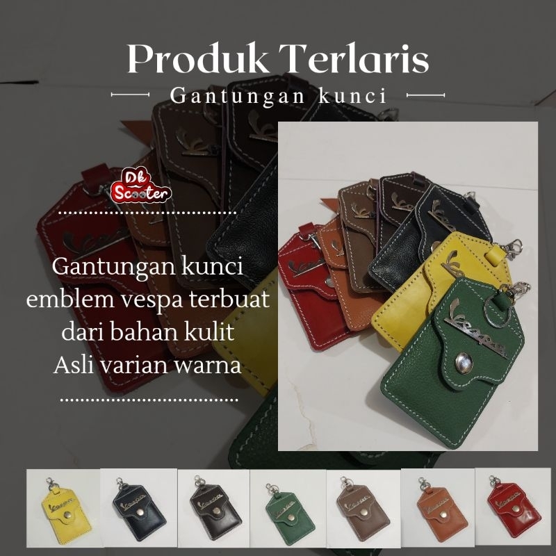 Vespa Gantungan Kunci Emblem Stnk mobil motor Vespa