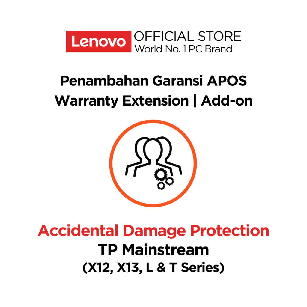 Lenovo Warranty Add-on APOS TP Mainstream ADP Laptop ThinkPad Series L13 L14 L15 X12 X13 X13s T14 T1