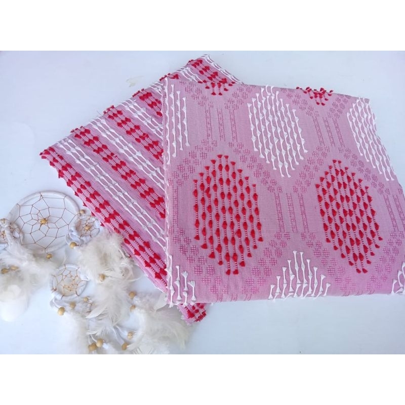 KAIN TENUN BULU PINK SERIES TERBARU HARGA TERRRRMURRAH