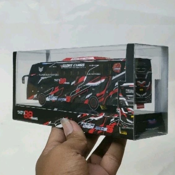 MINIATUR BIS BUS PAPERCRAFT JETBUS 5INDS 88 TRANS ELAPIDAE ADIPUTRO HINO RM JB5