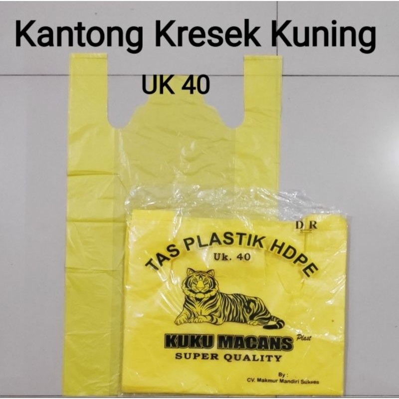 Kantong Kresek Kuning Uk 40, Plastik Kresek Kuning, Plastik Medis