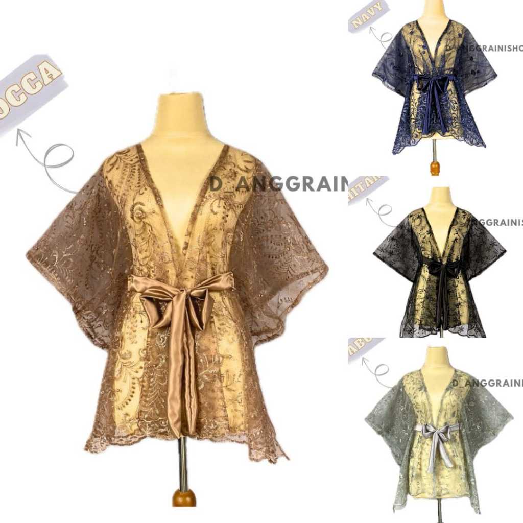 Outer brokat kondangan , cardigan brokat tali , outer pesta , outer kebaya