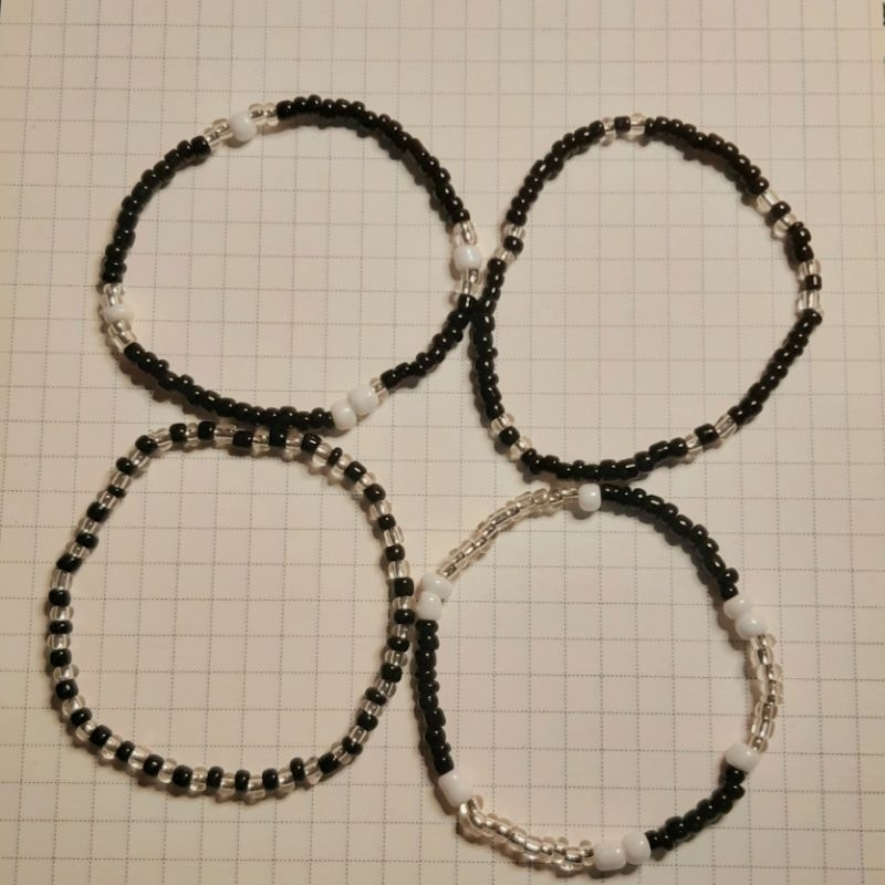 B&W bracelets by 619.space | gelang manik | gelang manik manik | gelang manik manik korea | gelang m