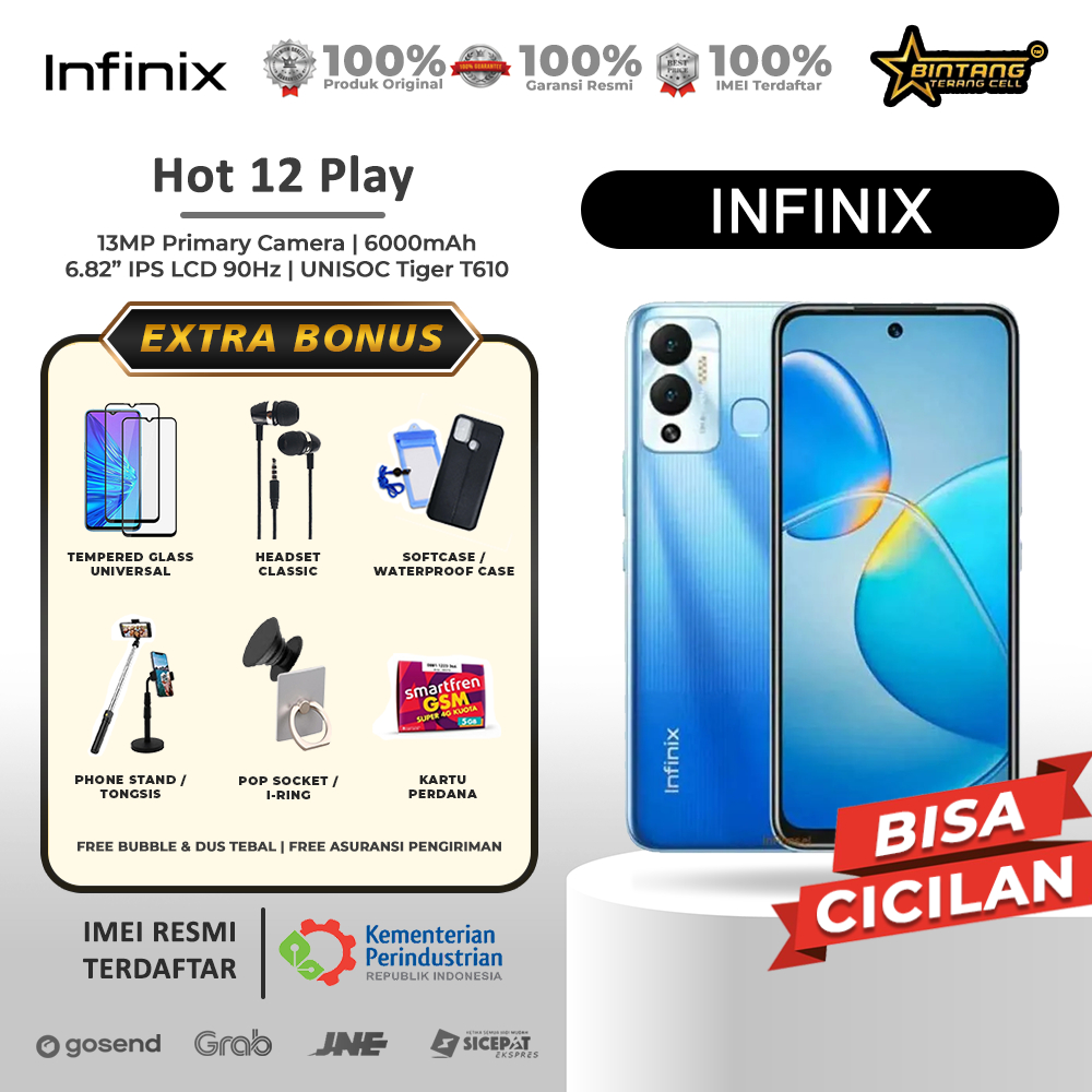 Infinix Hot 12 Play HOT 12 PLAY NFC RAM 4/128GB RAM 4/64GB Garansi Resmi