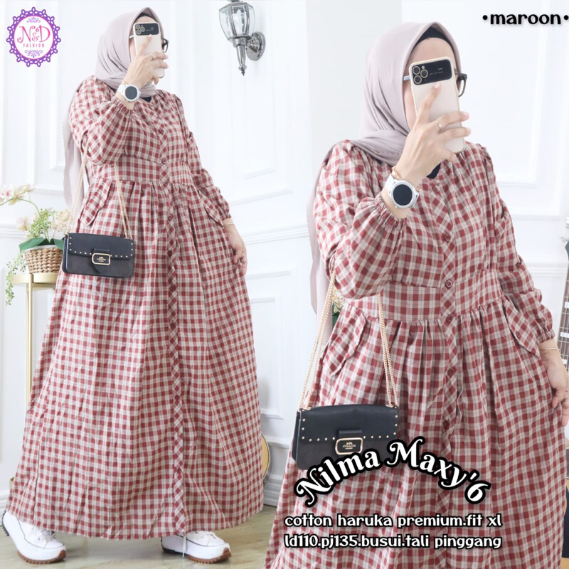 (BISA COD) NILMA MAXY 6 // GAMIS MAXI WANITA REMAJA // ORI BY N&D