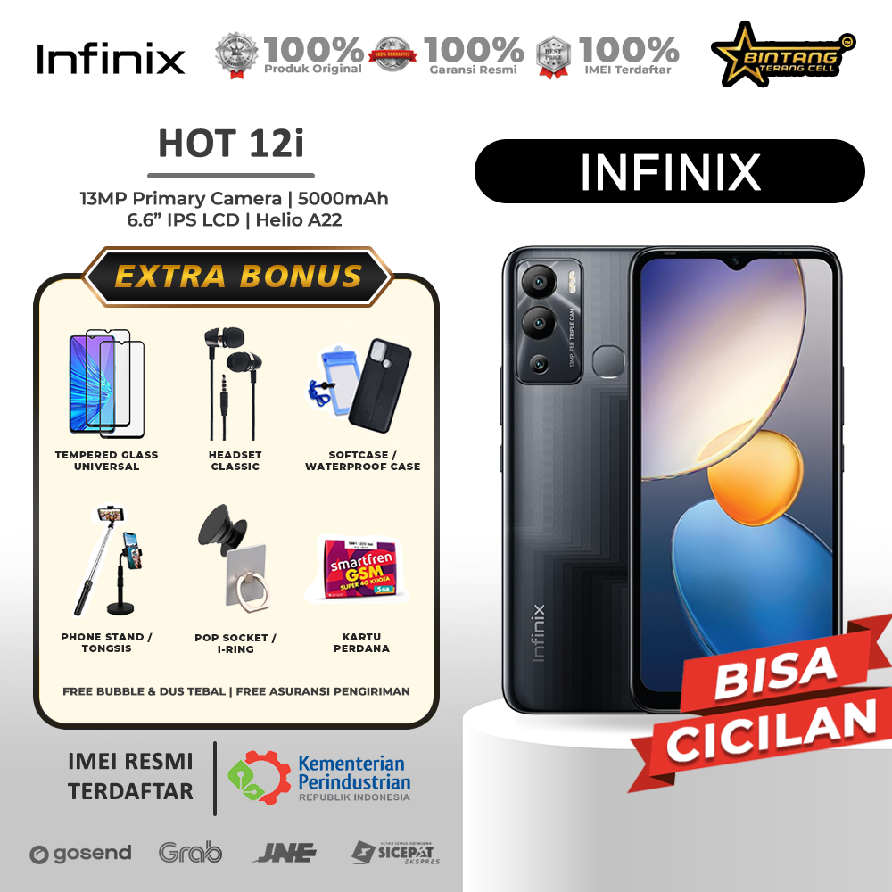 Infinix Hot 12i RAM 4/64GB Hot12i Garansi Resmi