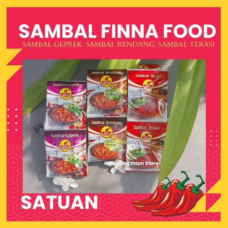 

FINNA FOOD Sambal Terasi, Sambal Geprek, Sambal Rendang, Sambal Teri (SATUAN)