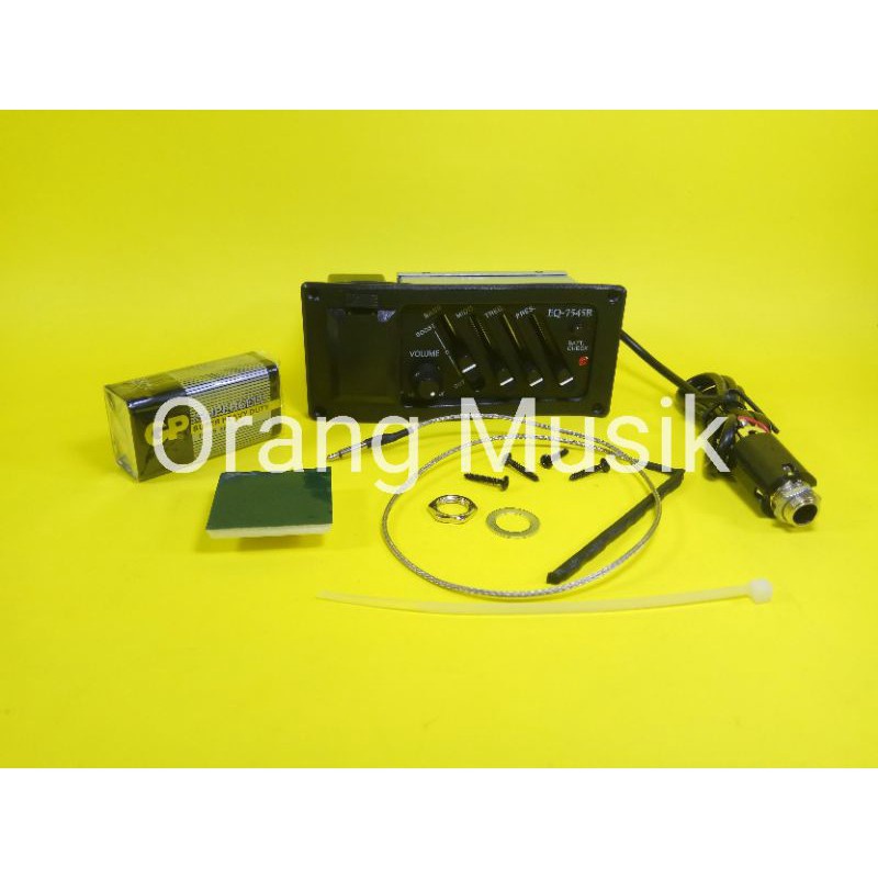 Stok terbaru Preamp 7545R - Pick Up Gitar Akustik - Equalizer 7545 R Gitar Akustik Elektrik - EQ 754