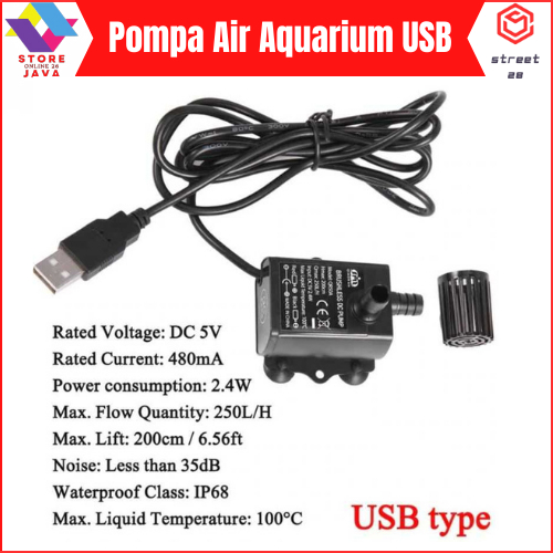 Pompa Air Dc 5v / IP68 Dinamo Pump Sprayer Sanyo Mesin Pompa Air Mini / Pompa Air Mini USB Brushless