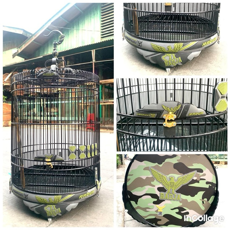 SANGKAR KANDANG MURAI RADJA 3D CARBON ARMY