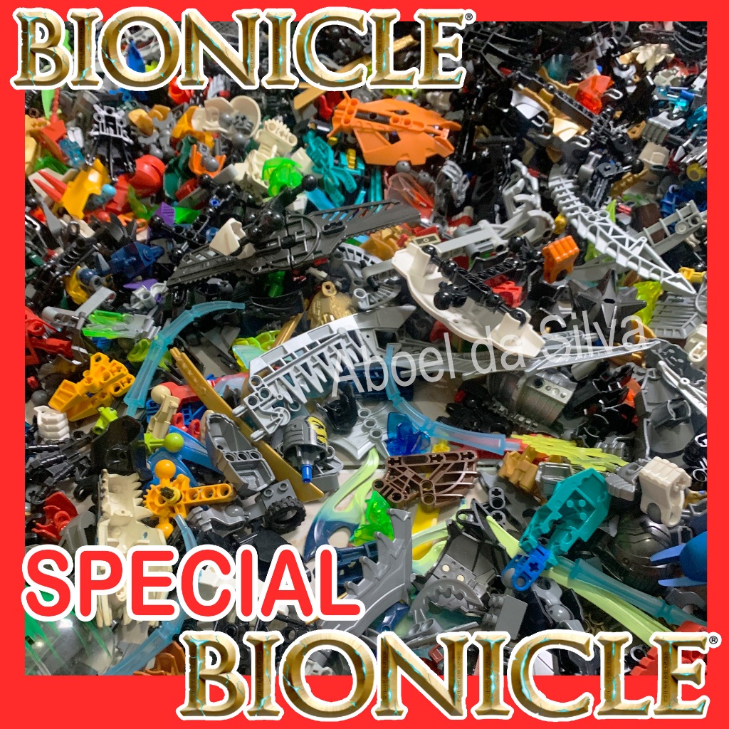 Curah Bionicle robot Mainan anak Brick kiloan random Bekas bersih second original, Harga per Ons Blo