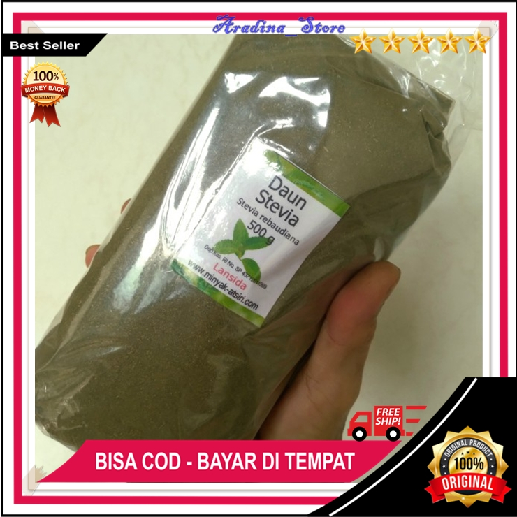 

Bubuk Daun Stevia Murni 500 g Serbuk Daun Manis Alami Pengganti Gula Asli Original Terlaris