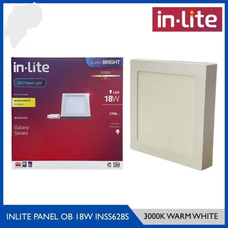 INLITE Downlight LED Panel 18w KOTAK Outbow Downlight Tempel 18watt