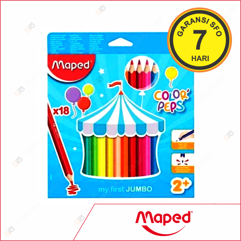 

Pensil Warna Jumbo Maped isi 18