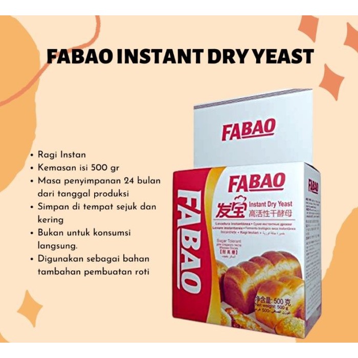 

Fabao Instant Dry Yeast 500 gr