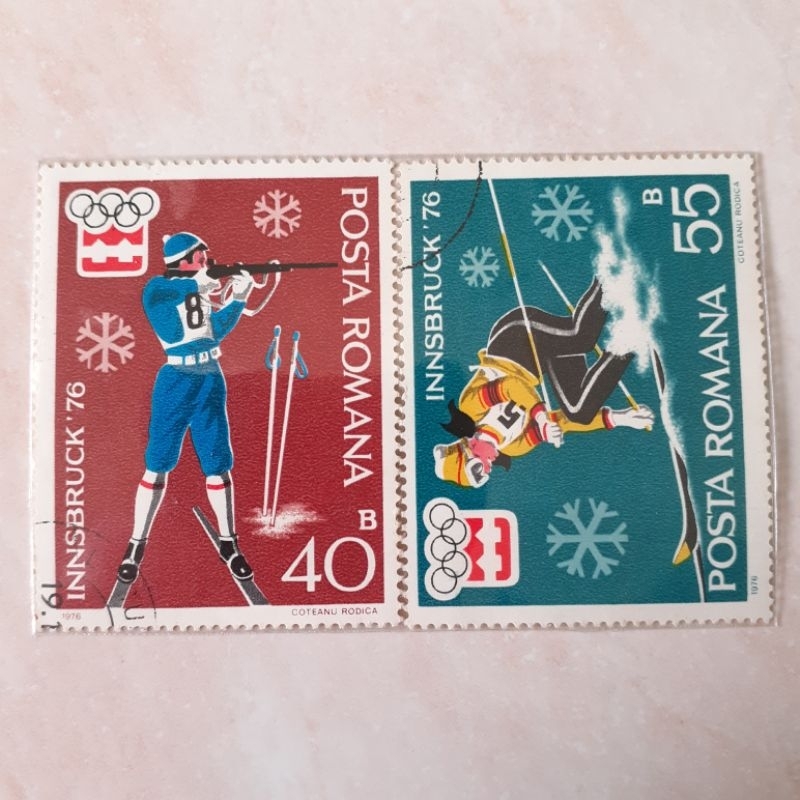 

Perangko Rumania Winter Olympic Games 1976 - Innsbruck Tahun 1976 set 2pcs
