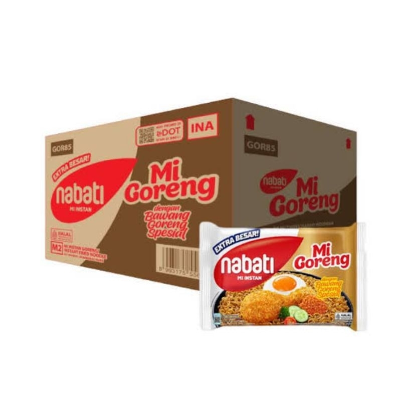 

NABATI MIE INSTANT RASA MIE GORENG NETTO 40 PCS X 85 GR