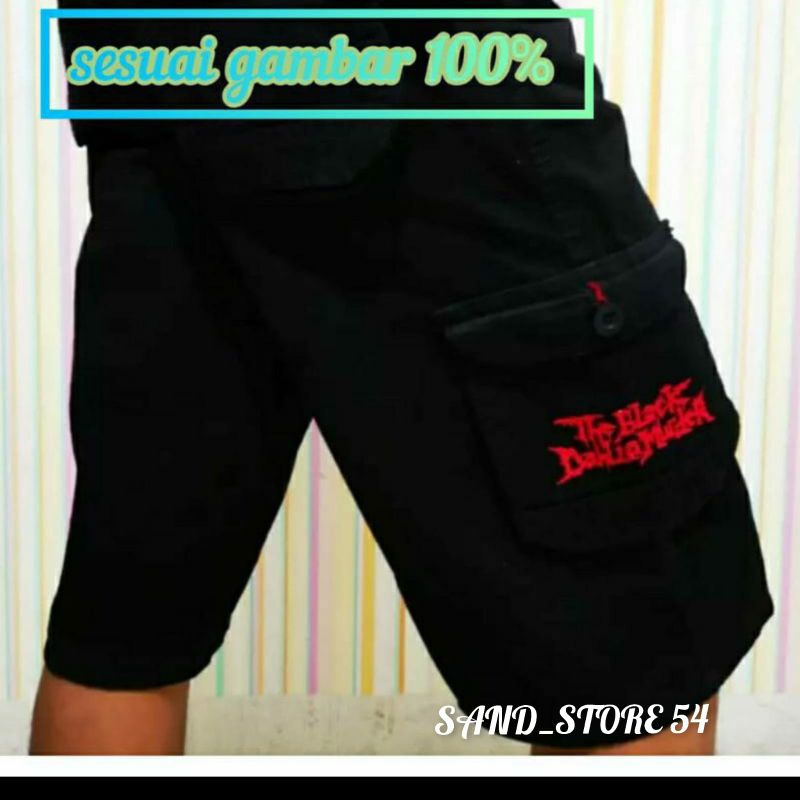 CELANA PENDEK CARGO BLACK METAL/ORIGINAL