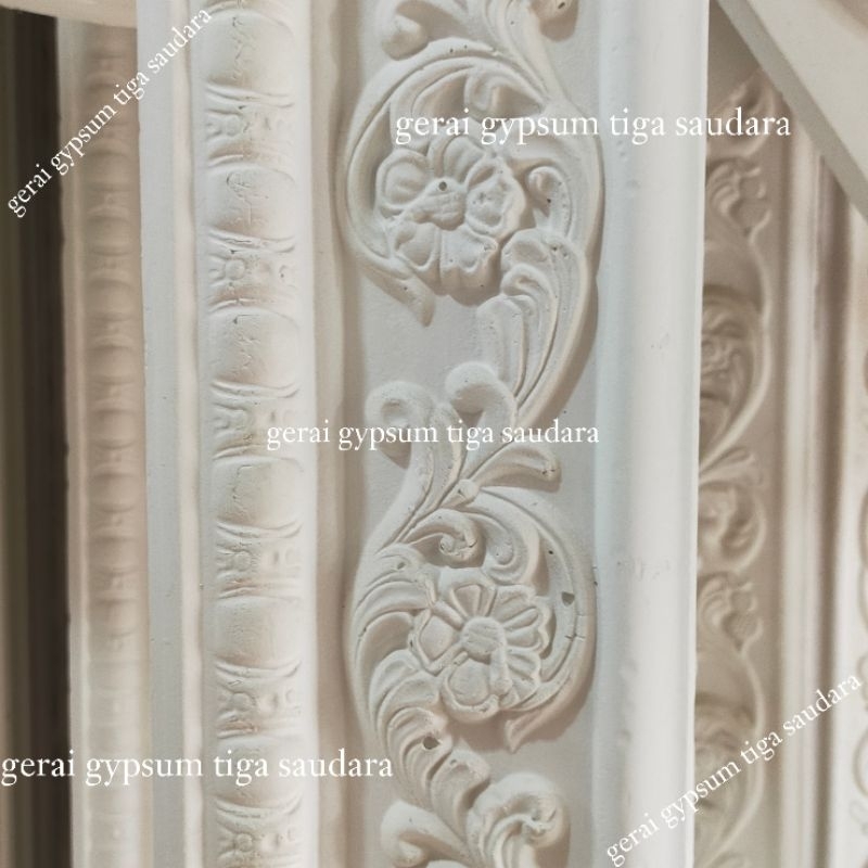 Lis Gypsum 17cm Motif Mata Sapi Besar - Lis Profil Gypsum