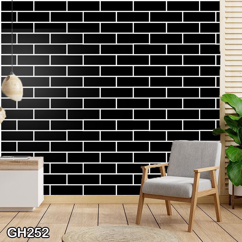 PROMO WALLPAPER DINDING 45CM*8M /7,5M MOTIF batahitam 252WALLPAPER KARAKTER TERMURAH